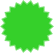 Symbol: grüner Stern als Hinweisgrafik